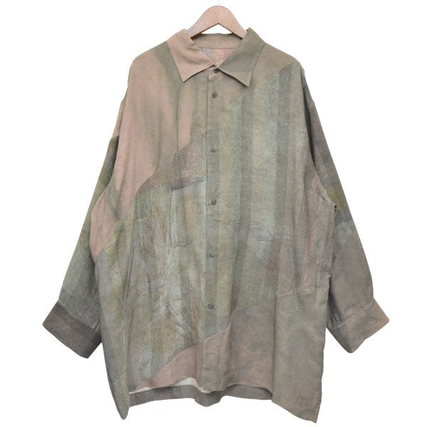 2024SS　Spiral Printing Oversized Long Shirt　スパイラル プリンティング オーバーサイズド ロングシャツ　OM2410720