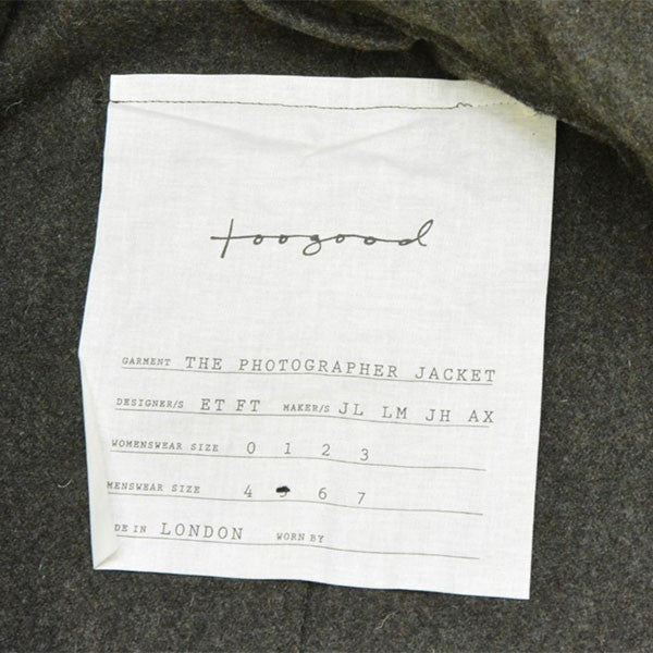 THE PHOTOGRAPHER JACKET　ザ・フォトグラファー・ジャケット　ウールジャケット