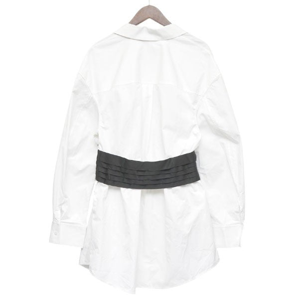 ALEXANDER WANG Deconstructed mini dress ウエストゴムベルトシャツワンピース 1WC1256712 古着・中古-2枚目のアイテム画像