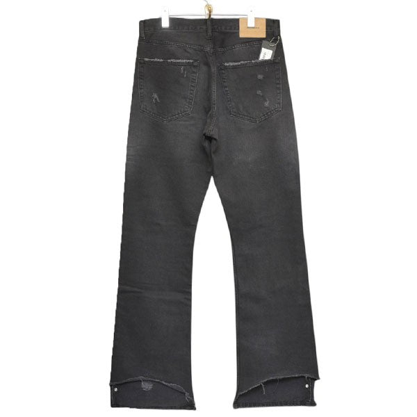 flared baggy jeans black　フレアバギーデニムパンツ