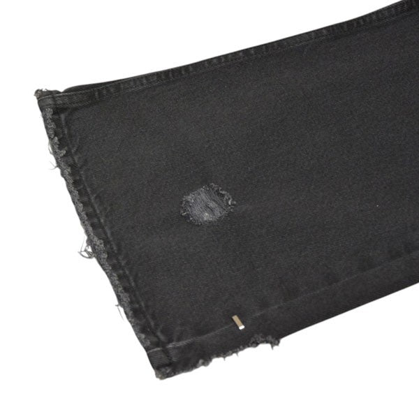 flared baggy jeans black　フレアバギーデニムパンツ
