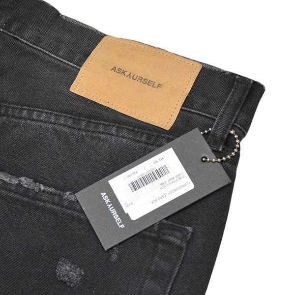 flared baggy jeans black　フレアバギーデニムパンツ