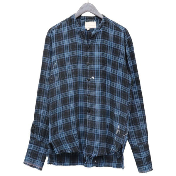 THE PLAID STUDIO SHIRT　ダメージ加工ネルシャツ　チェックシャツ
