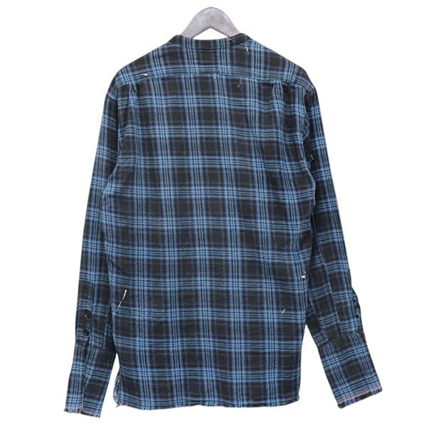 THE PLAID STUDIO SHIRT　ダメージ加工ネルシャツ　チェックシャツ