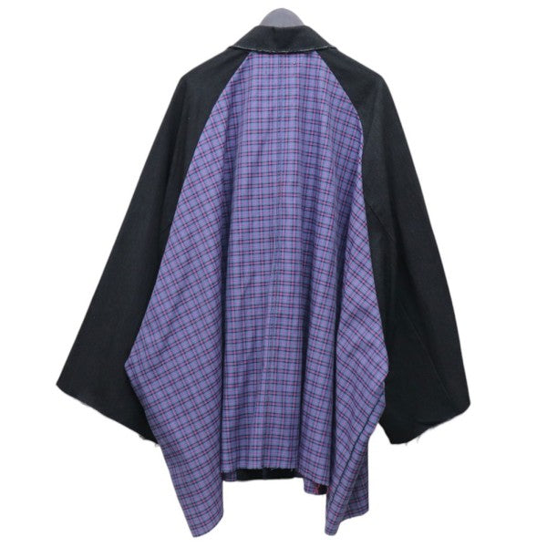 2019SS　Kung-Fu Jacket　チェック切替カンフージャケット　チャイナブルゾン　KL342