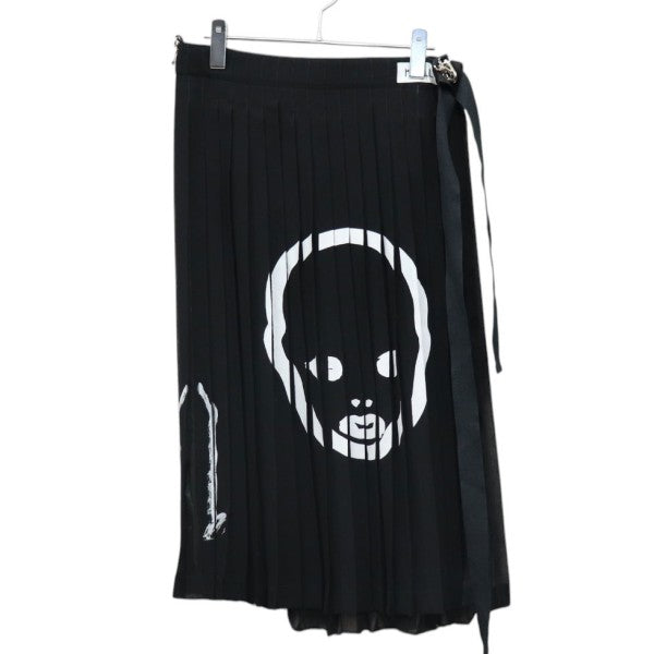 2021AW　Pleats Skirt　プリントプリーツスカート　ラップスカート　巻きスカート　KL550