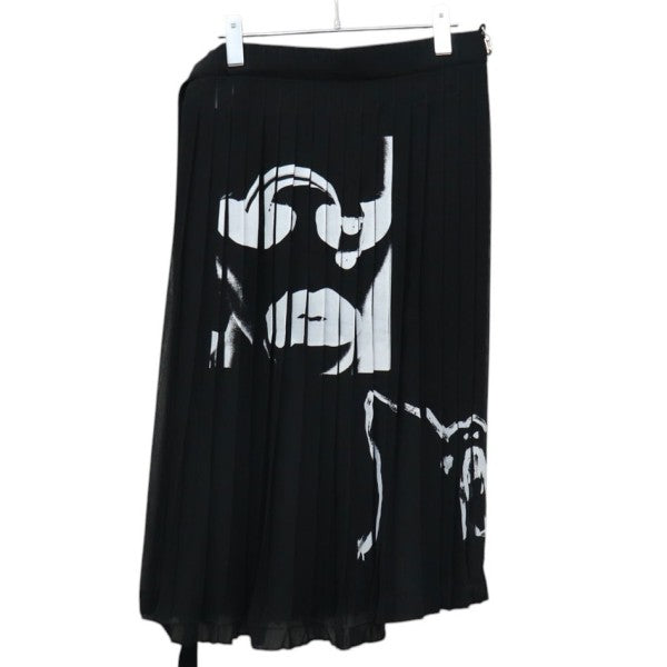 2021AW　Pleats Skirt　プリントプリーツスカート　ラップスカート　巻きスカート　KL550