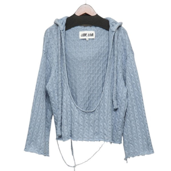 JOONE JOONAM 2025SS HOLY HOLE HOODIE コットンニットパーカー セーター 古着・中古-1枚目のアイテム画像