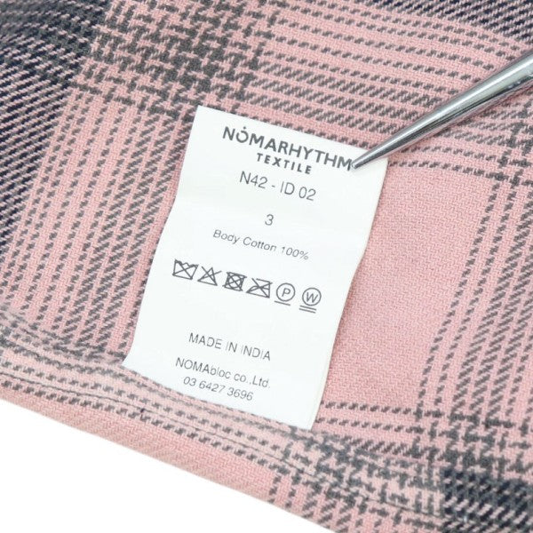 2026AW　Check Small Flower Embroidery Shirt　チェックスモールフラワーエンブロイダリーシャツ　N42-ID 02