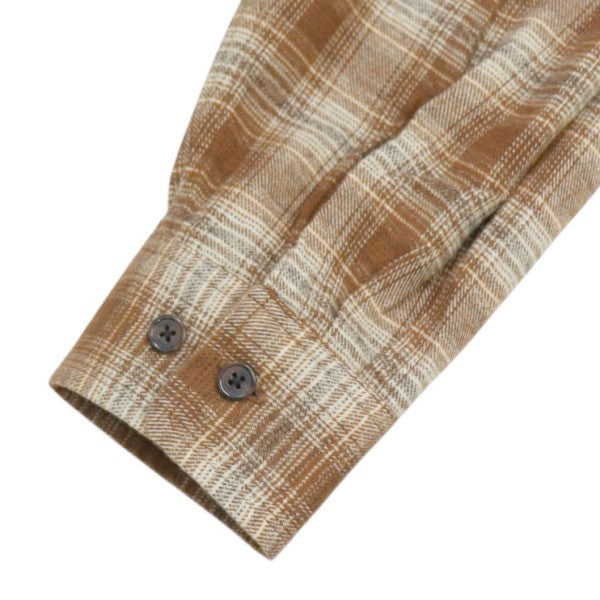 PLAID PANEL L S SHIRT　プレイドパネルロングスリーブチェックシャツ　101263014003