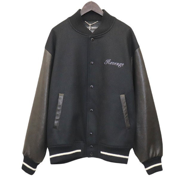 WACKO MARIA×ELLEN VON UNWERTH 2025SS ELLEN VON UNWERTH LEATHER VARSITY JACKET レザーバーシティジャケット EVU-WM-BL01 古着・中古-2枚目のアイテム画像