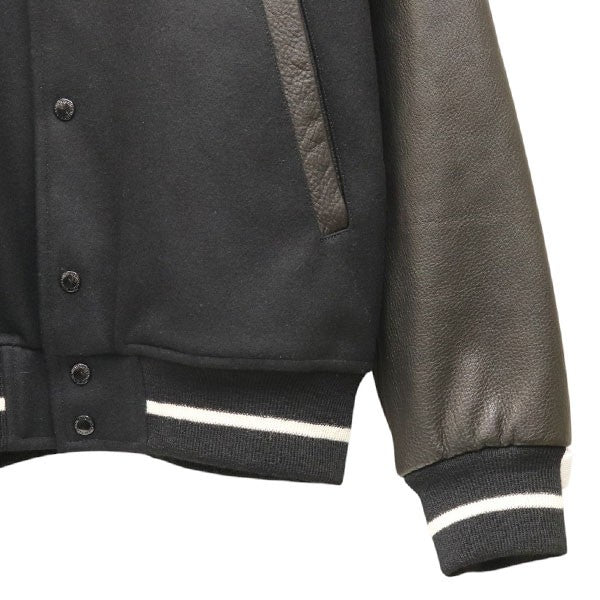 WACKO MARIA×ELLEN VON UNWERTH 2025SS ELLEN VON UNWERTH LEATHER VARSITY JACKET レザーバーシティジャケット EVU-WM-BL01 古着・中古-4枚目のアイテム画像