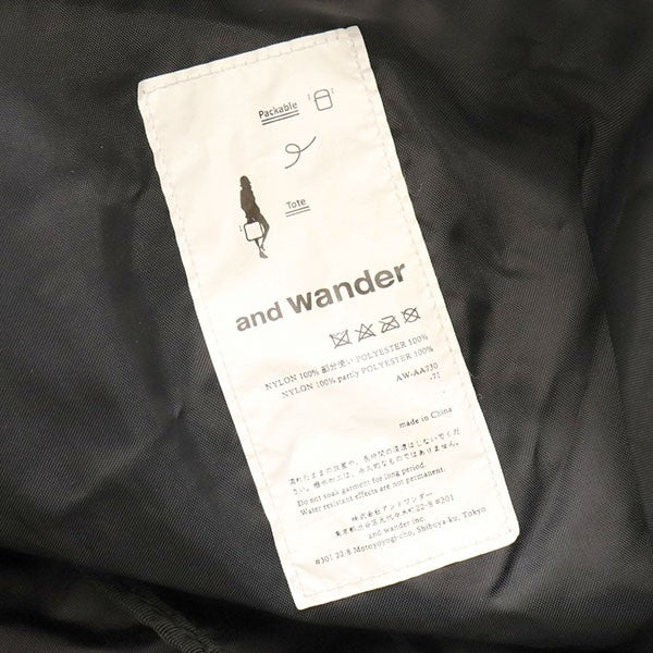 and wander 25L tote bag トートバッグ 軽量 パカッブル仕様 AW-AA730 古着・中古-8枚目のアイテム画像