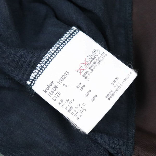 KOLOR 2016SS 切替ショールカラーシアーカーディガン 16SCM-T08203 古着・中古-7枚目のアイテム画像