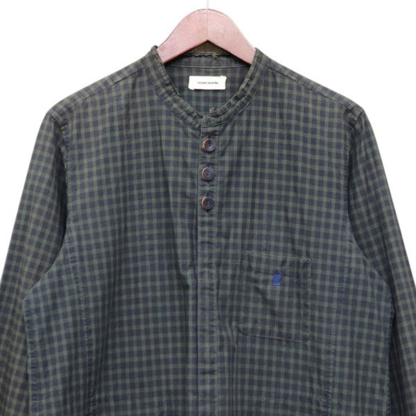 UNDERCOVER 2013SS FUCK刺繍バンドカラーチェックシャツ K4404 古着・中古-3枚目のアイテム画像