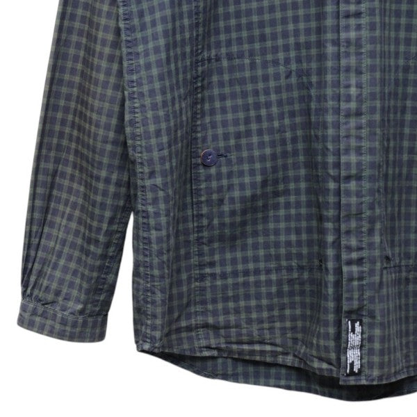UNDERCOVER 2013SS FUCK刺繍バンドカラーチェックシャツ K4404 古着・中古-4枚目のアイテム画像