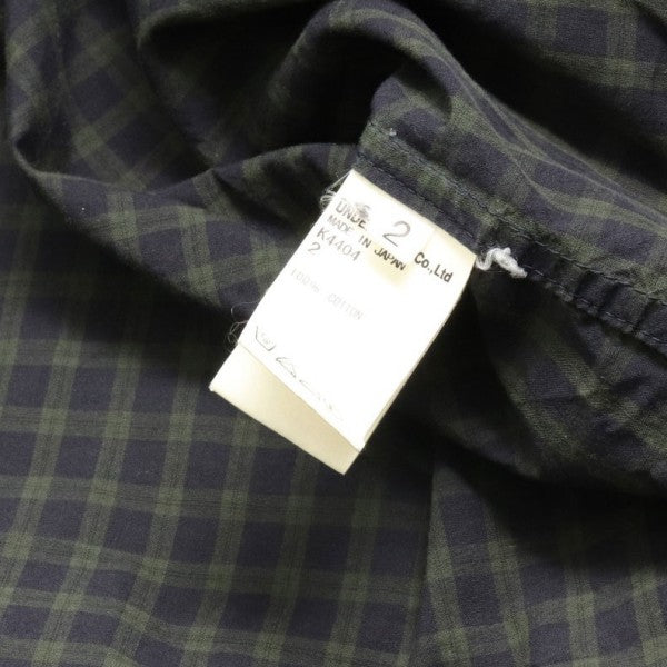 UNDERCOVER 2013SS FUCK刺繍バンドカラーチェックシャツ K4404 古着・中古-7枚目のアイテム画像