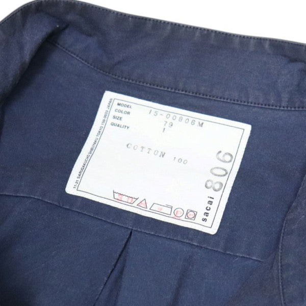 sacai バンドカラーシャツ 15-00806M 古着・中古-6枚目のアイテム画像