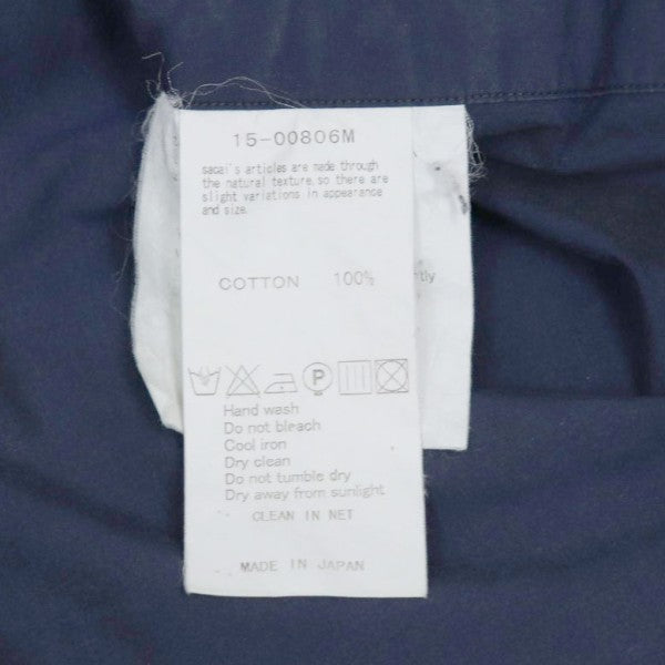 sacai バンドカラーシャツ 15-00806M 古着・中古-7枚目のアイテム画像