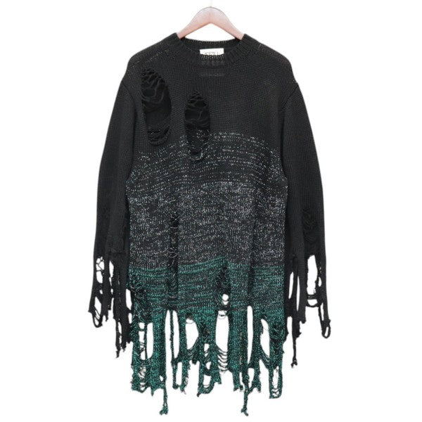 2020SS　Crush Knit Pullover　フリンジコットンニット　プルオーバーセーター　KL415