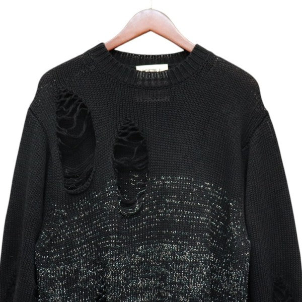 2020SS　Crush Knit Pullover　フリンジコットンニット　プルオーバーセーター　KL415