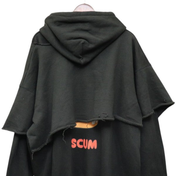 SCUM HOODIE　レイヤードプルオーバーパーカー　スウェット　KL315