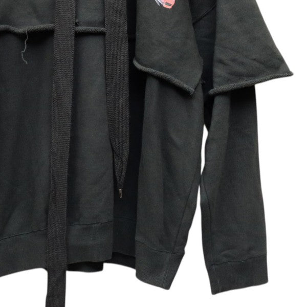 SCUM HOODIE　レイヤードプルオーバーパーカー　スウェット　KL315