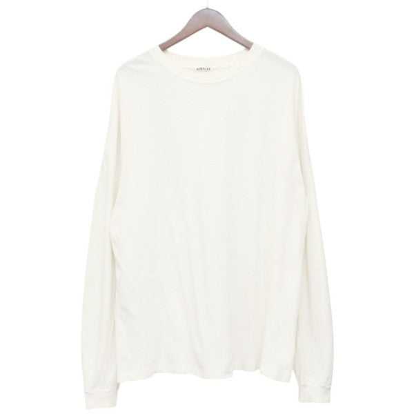 AURALEE TWIST COTTON CASHMERE LS TEE カシミヤ混ロングスリーブTシャツ A8SP01CC 古着・中古-1枚目のアイテム画像