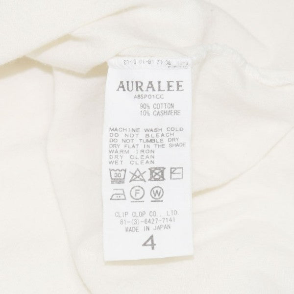 AURALEE TWIST COTTON CASHMERE LS TEE カシミヤ混ロングスリーブTシャツ A8SP01CC 古着・中古-7枚目のアイテム画像