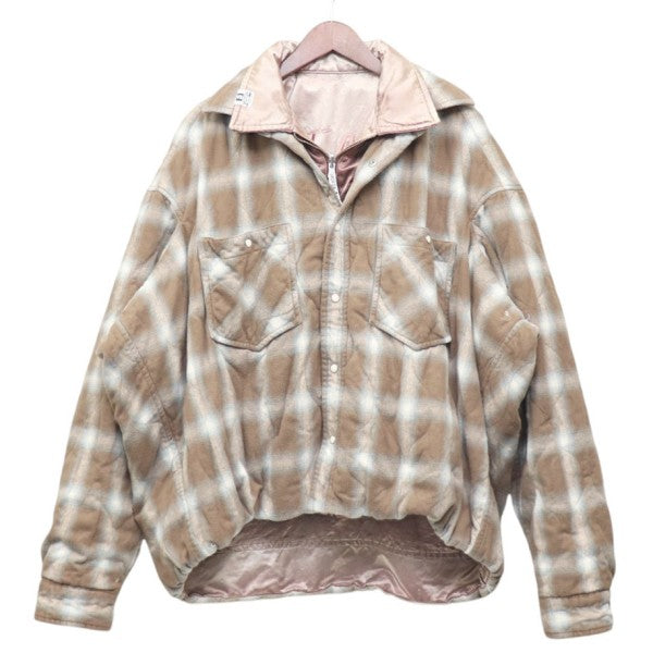 Maison MIHARA YASUHIRO 2026AW Reversible Double Layer Jacket リバーシブルスカジャン チェックシャツジャケット ブルゾン J17BL143 古着・中古-3枚目のアイテム画像