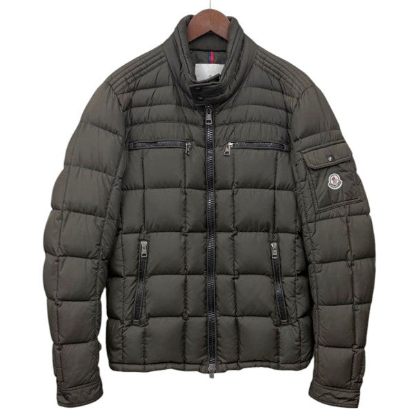 MONCLER AUBIN バイカーダウンジャケット ブルゾン 91 41437 05 54654 古着・中古-1枚目のアイテム画像
