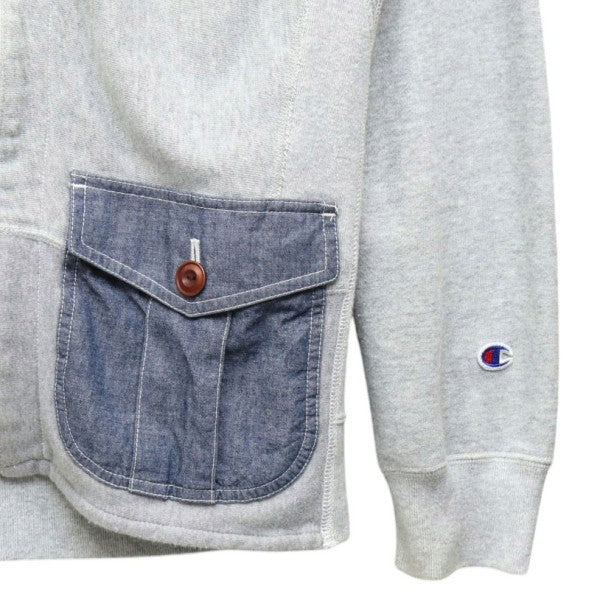 eYe COMME des GARCONS JUNYAWATANABE MAN×Champion 2015SS REVERSE WEAVE プルオーバーパーカー リバースウィーブ スウェット WO-T917 古着・中古-4枚目のアイテム画像