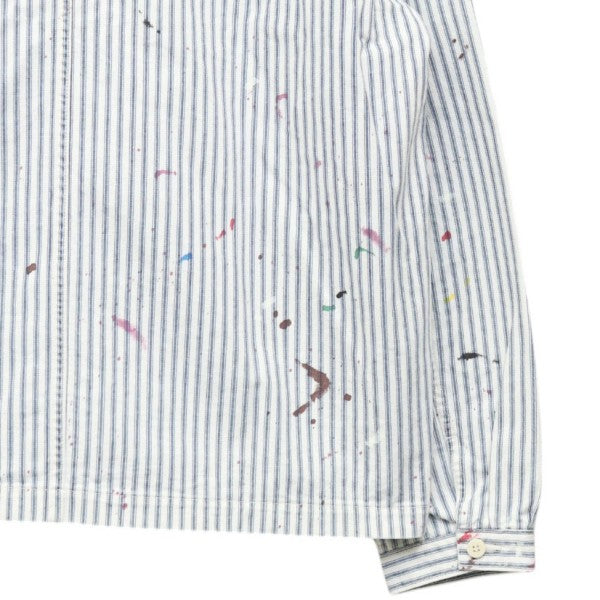 VISVIM 2026AW SS TRAVAIL COVERALL DMGD ペンキ加工カバーオール ヒッコリージャケット ストライプブルゾン 0226905006001 古着・中古-6枚目のアイテム画像