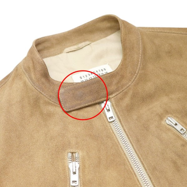 Maison Margiela 2018SS 5 zip sude leather jacket 八の字スウェードレザージャケット S50AM0326 SY0938 古着・中古-5枚目のアイテム画像