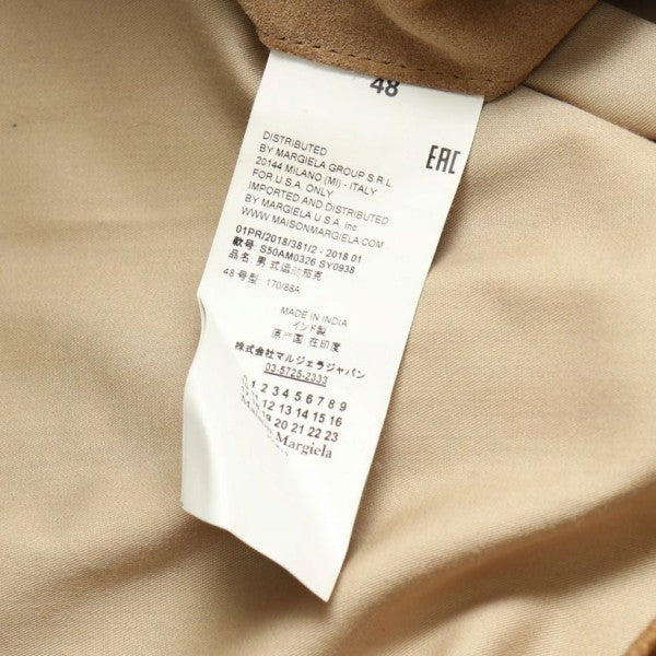 Maison Margiela 2018SS 5 zip sude leather jacket 八の字スウェードレザージャケット S50AM0326 SY0938 古着・中古-8枚目のアイテム画像
