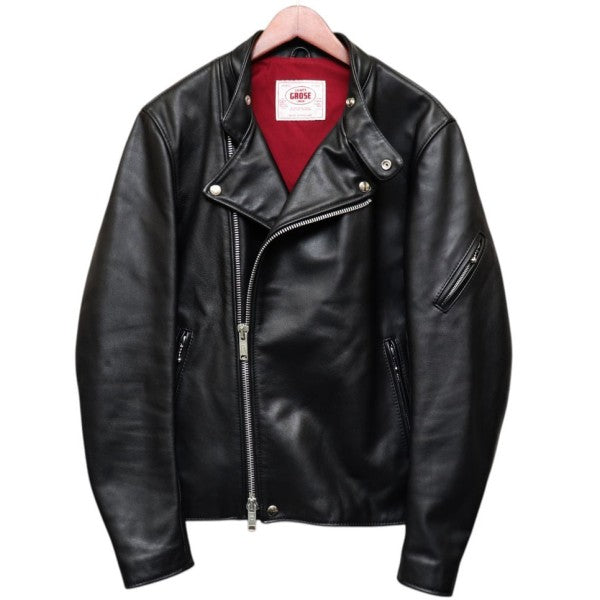 JAMES GROSE RICARDE JACKET COW LEATHER リカルドジャケット レザーライダースジャケット 古着・中古-2枚目のアイテム画像