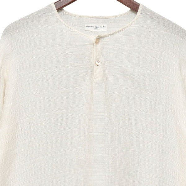 Aquellos Ojos Verdes BISHU 2025SS Ethnic grosgrain Sleeping shirt エスニック グログラン スリーピング シャツ AOV-G2-PE-7 古着・中古-3枚目のアイテム画像