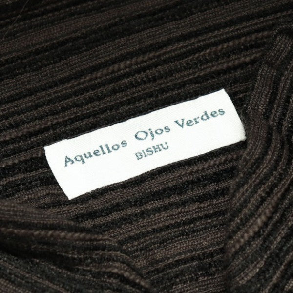 Aquellos Ojos Verdes BISHU 2025AW Pinwale border Sleeping shirt ピンウェール ボーダー スリーピング シャツ AOV-G2-ai-6 古着・中古-5枚目のアイテム画像