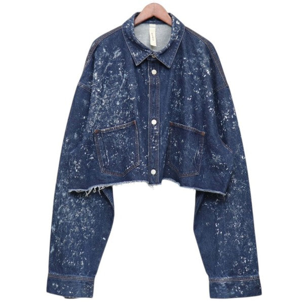 SHINYA KOZUKA 2025SS BLEACHED ORDINARY CITY SHORT HIS SHIRT ブリーチデニムジャケット Gジャン ジージャン 2501SK32B 古着・中古-1枚目のアイテム画像