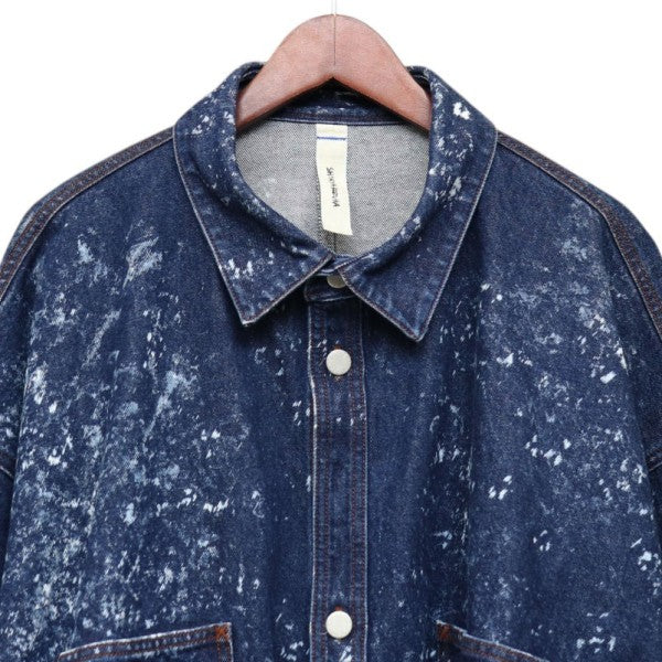 SHINYA KOZUKA 2025SS BLEACHED ORDINARY CITY SHORT HIS SHIRT ブリーチデニムジャケット Gジャン ジージャン 2501SK32B 古着・中古-3枚目のアイテム画像