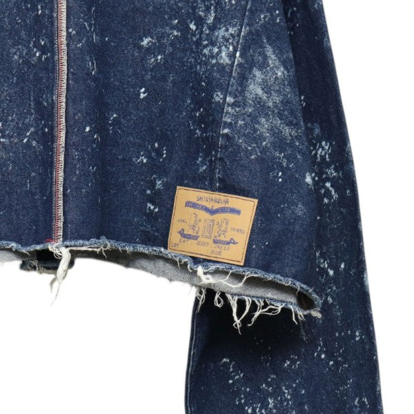 SHINYA KOZUKA 2025SS BLEACHED ORDINARY CITY SHORT HIS SHIRT ブリーチデニムジャケット Gジャン ジージャン 2501SK32B 古着・中古-4枚目のアイテム画像