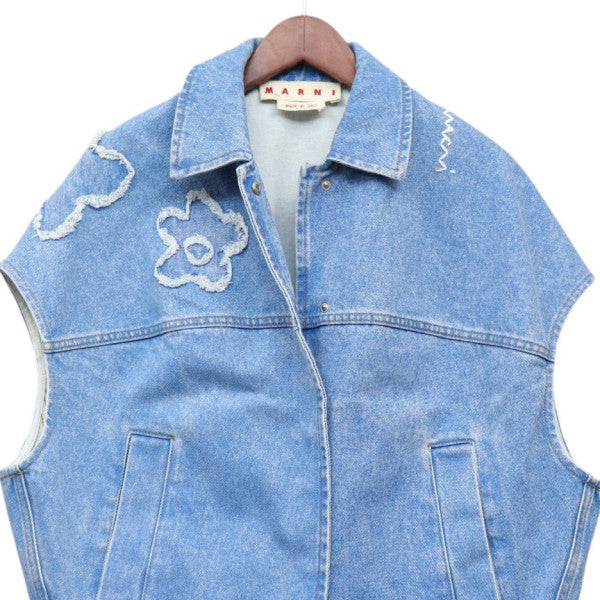 MARNI 2025SS クロップドデニムベスト JKJD0315QS USCX34 古着・中古-3枚目のアイテム画像