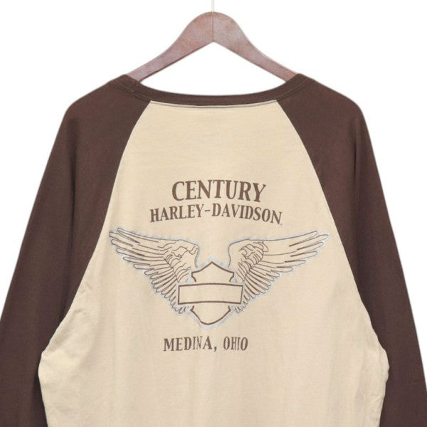 HARLEY-DAVIDSON ラグランロングスリーブTシャツ 古着・中古-4枚目のアイテム画像