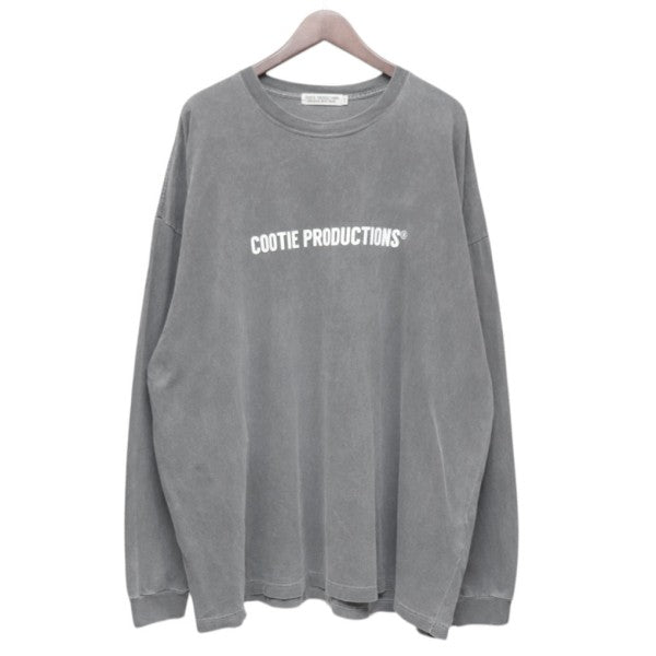 COOTIE PRODUCTIONS 2022AW Pigment Dyed L S Tee ピグメントダイロングスリーブＴシャツ ガーメントダイロゴプリント 古着・中古-1枚目のアイテム画像