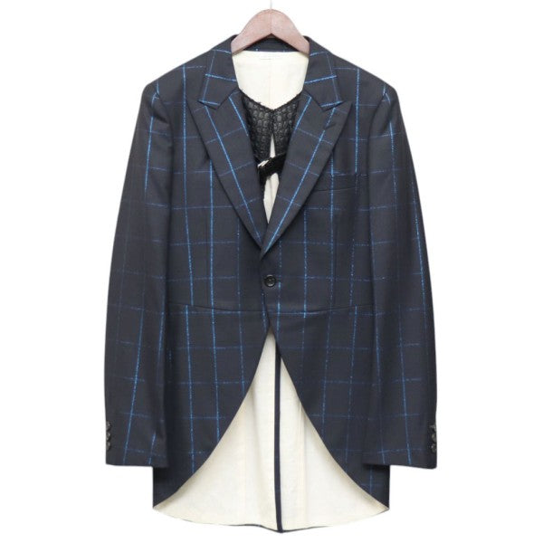 COMME des GARCONS HOMME PLUS 2017AW レイヤードラメ織り燕尾ジャケット テーラードジャケット BOY HOOD 少年時代 PT-J005 古着・中古-1枚目のアイテム画像