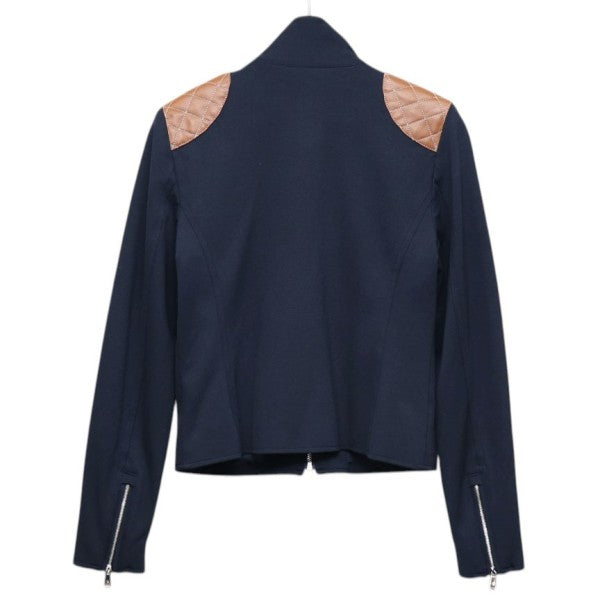 LAUREN RALPH LAUREN 2025AW フェイクレザートリムポンチモトジャケット ブルゾン 100067529 古着・中古-2枚目のアイテム画像