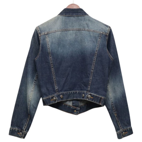 GUCCI ショートデニムジャケット Gジャン ジージャン 207-1254-4155 古着・中古-2枚目のアイテム画像