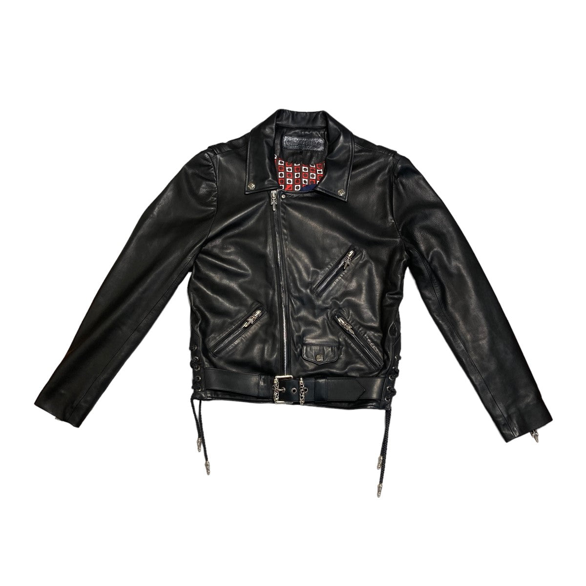 CHROME HEARTS(クロムハーツ) JJ DEAN HERMES LINING レザージャケット ブラック サイズ  13｜【公式】カインドオルオンライン ブランド古着・中古通販【kindal】