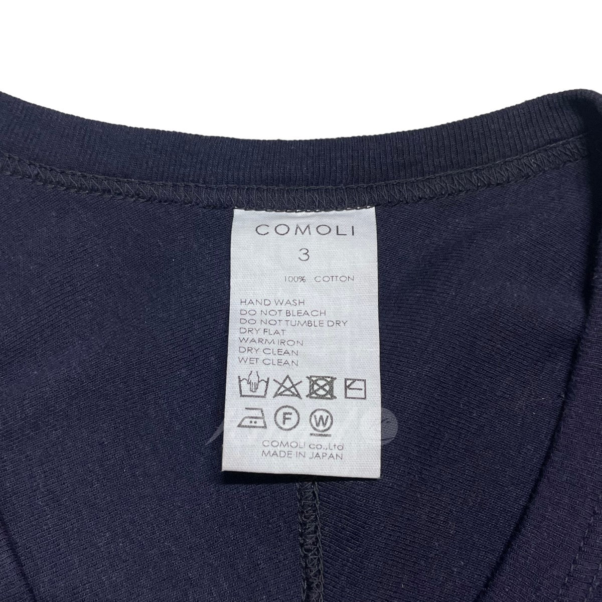 COMOLI(コモリ) コットンフライス ホッケーシャツ X01-05011 ネイビー ...