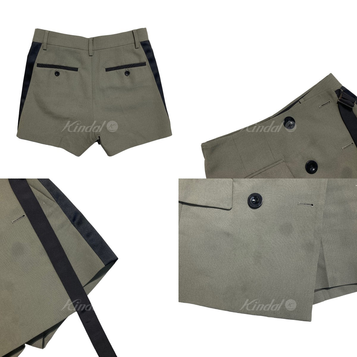 sacai(サカイ) Suiting Shorts スカパン/21-05657 グリーン サイズ:0 レディース パンツ 中古・古着
